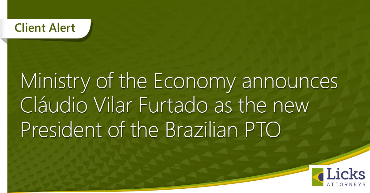 Ministry of the Economy announces Cláudio Vilar Furtado as the new President of the Brazilian PTO