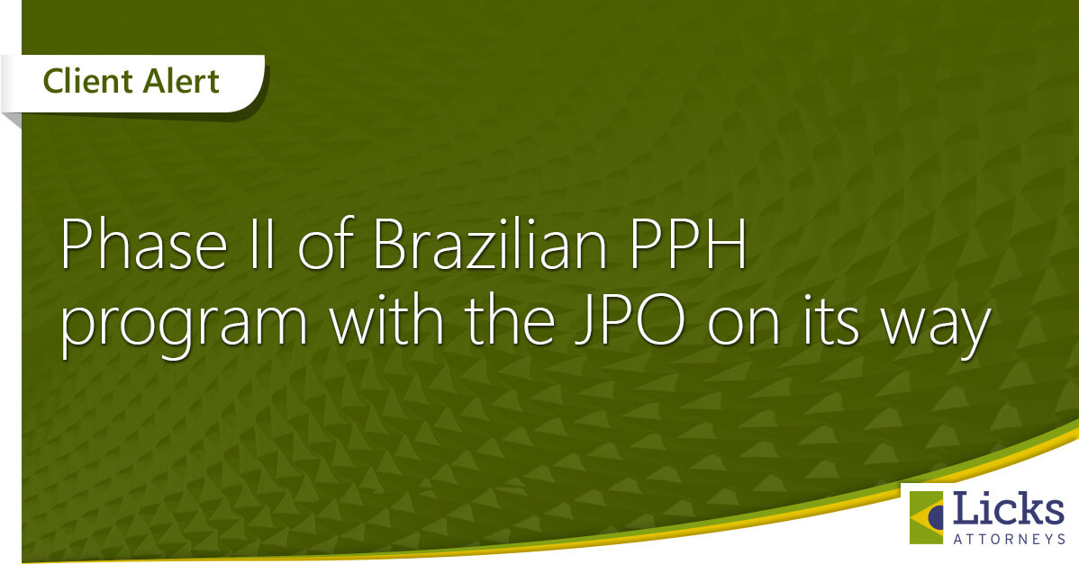 Phase II of Brazilian PPH program with the JPO on its way