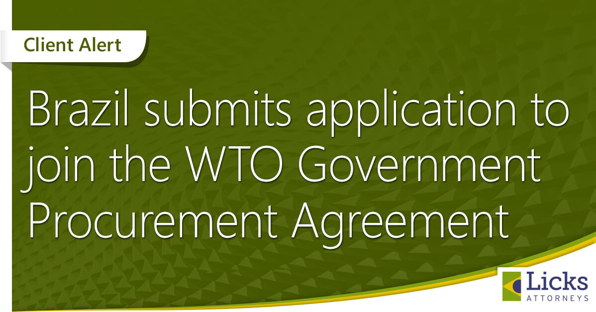 Brazil submits application to join the WTO Government Procurement Agreement