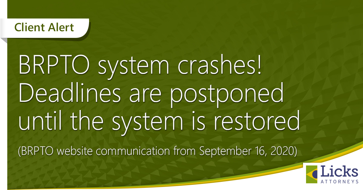 BRPTO system crashes! Deadlines are postponed until the system is restored