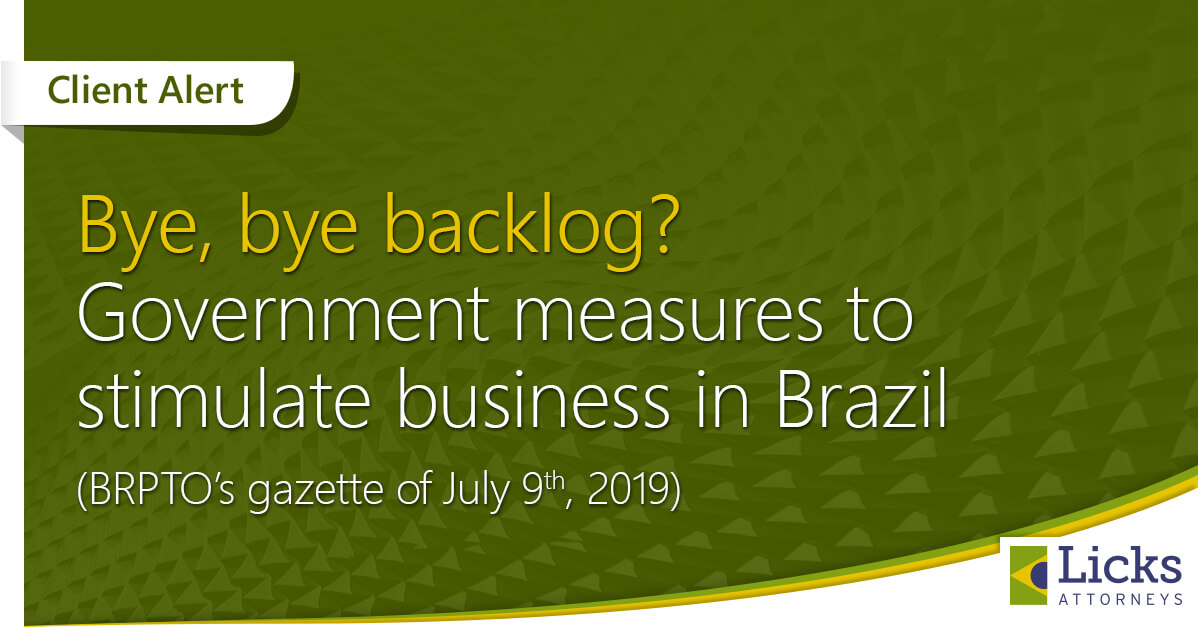 Bye, bye backlog? Government measures to stimulate business in Brazil.