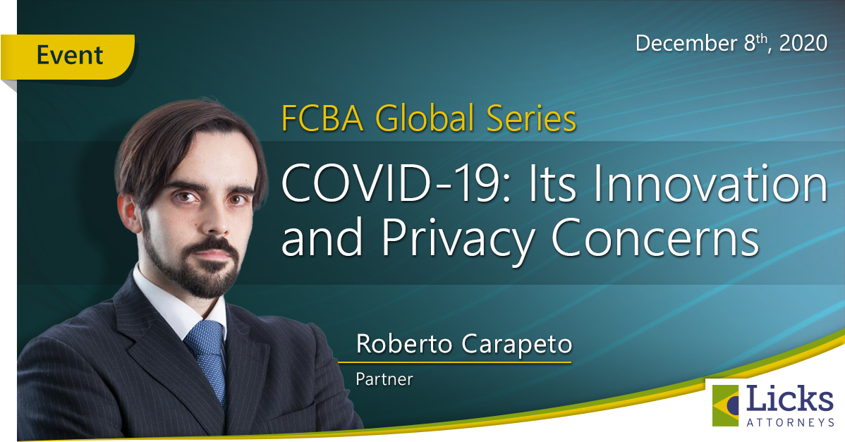 FCBA - COVID-19: Its Innovation and Privacy Concerns