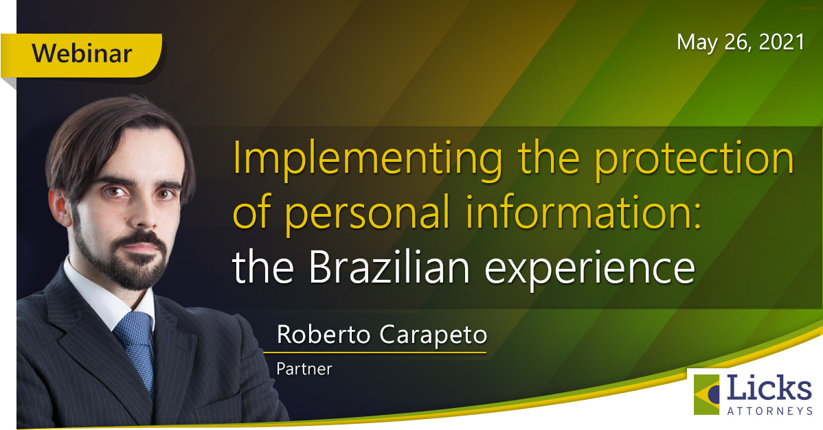 RCLIP seminar, “Implementing the protection of personal information: the Brazilian experience