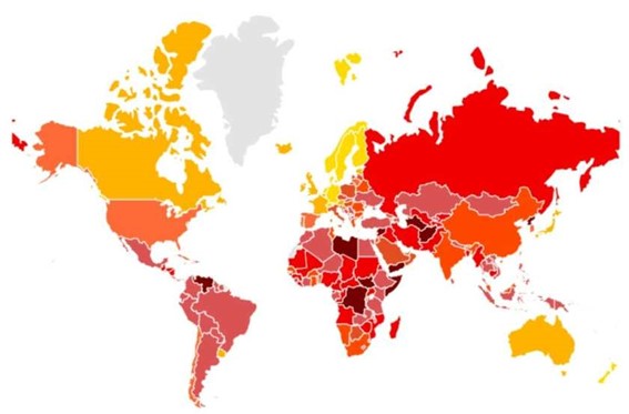 Índice de percepção de corrupção 2021