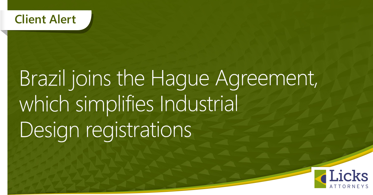 Brazil joins the Hague Agreement, which simplifies Industrial Design registrations